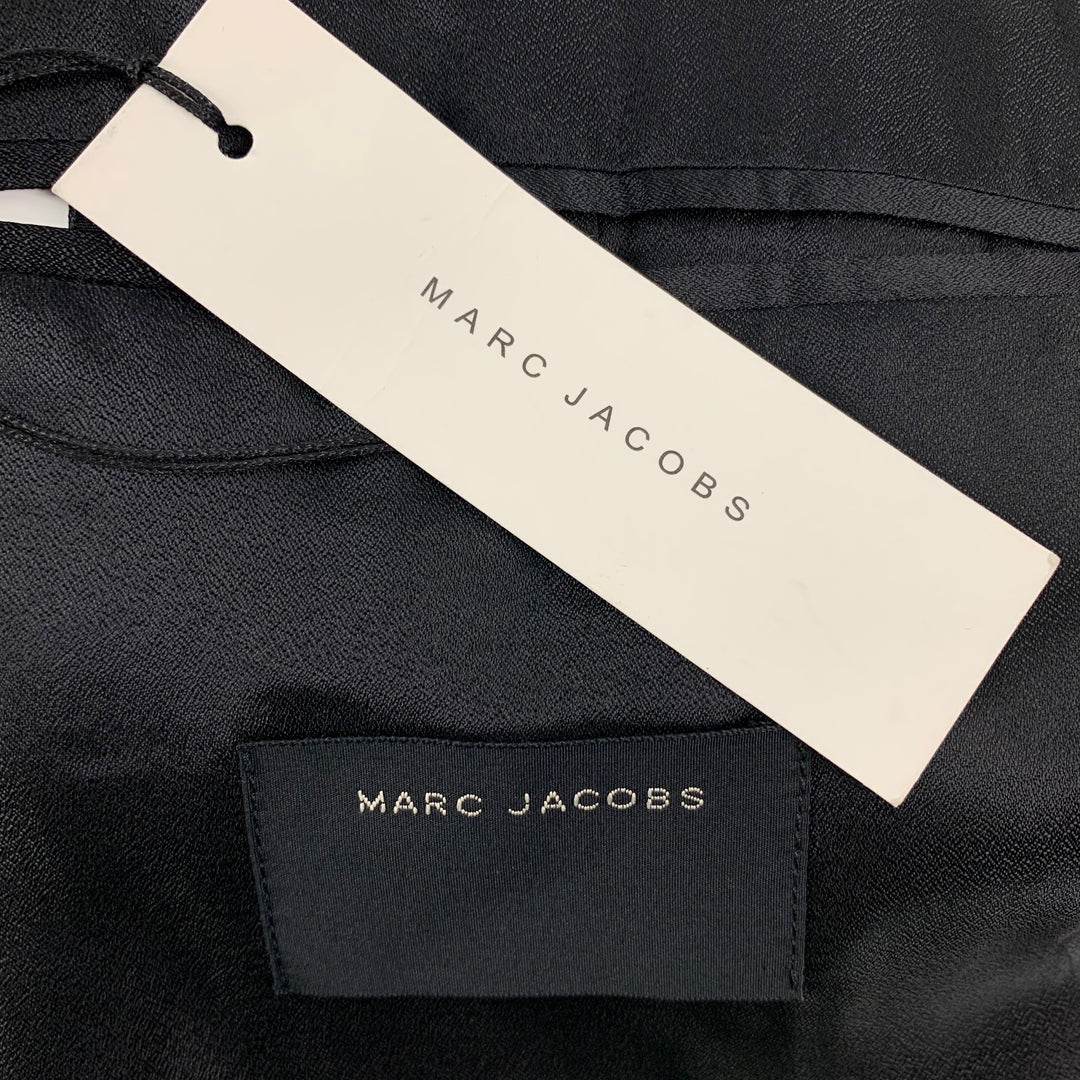 MARC JACOBS Size 44 Black Blue Wool Notch Lapel Sport Coat