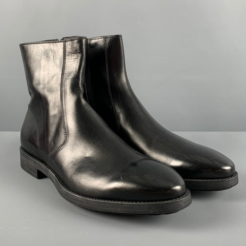 TO BOOT NY Size 9 Black Solid Leather Side Zipper Boots