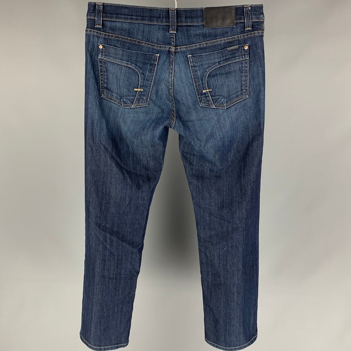 FIDELITY Size 36 Blue Cotton / Polyester Straight Jeans
