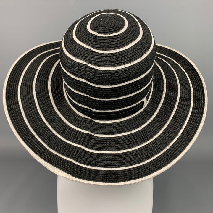 SAN DIEGO HAT Co. One Size Black & White Stripe Polyester Paper Hat