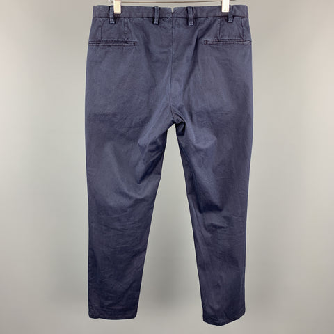 EREDI PISANO Size 28 x 30 Navy Cotton / Elastane Zip Fly Pants