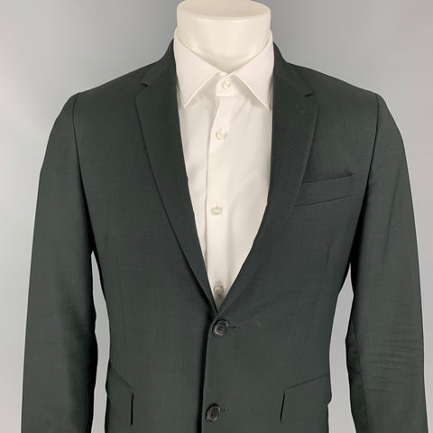 PAUL SMITH x BARNEYS NEW YORK Size 38 Black Glenplaid Wool Notch Lapel Sport Coat