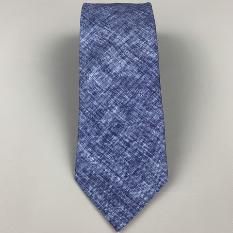 BRIONI Indigo Heather Silk Neck Tie