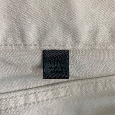 JOHN VARVATOS Size 31 Off White Cotton Blend Jeans