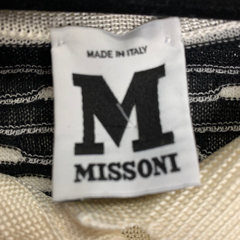 M MISSONI Size 8  Black Grey Knitted Viscose Blend Dress Top