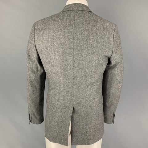 THEORY Size 38 Gray Grid Wool Silk Notch Lapel Sport Coat
