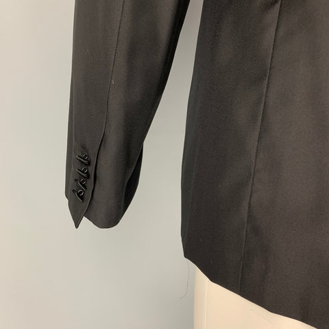 LANVIN Size 40 Regular Wool Silk Notch Lapel Sport Coat