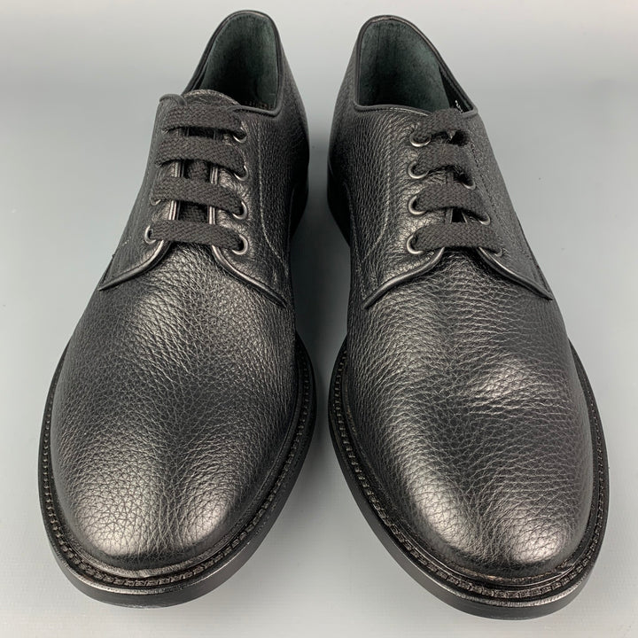 PAUL ANDREW Size 10.5 Black Leather Lace Up Shoes