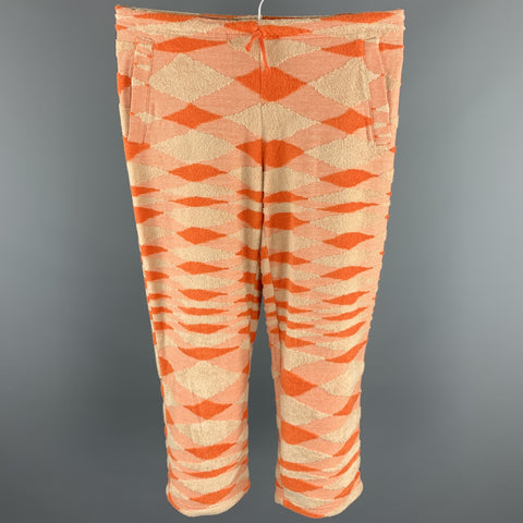MISSONI SPORT Size 4 Orange Terry Cotton / Nylon Cropped Sweatpants