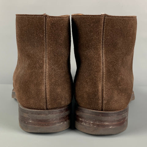 CROCKETT & JONES Size 10.5 Brown Suede Chukka Boots