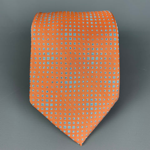 PAUL SMITH Purple Orange Square Silk Tie