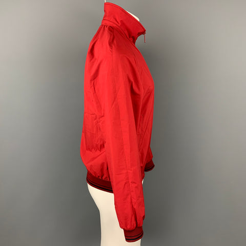 PRADA Talla 36 Chaqueta cortavientos de poliéster roja