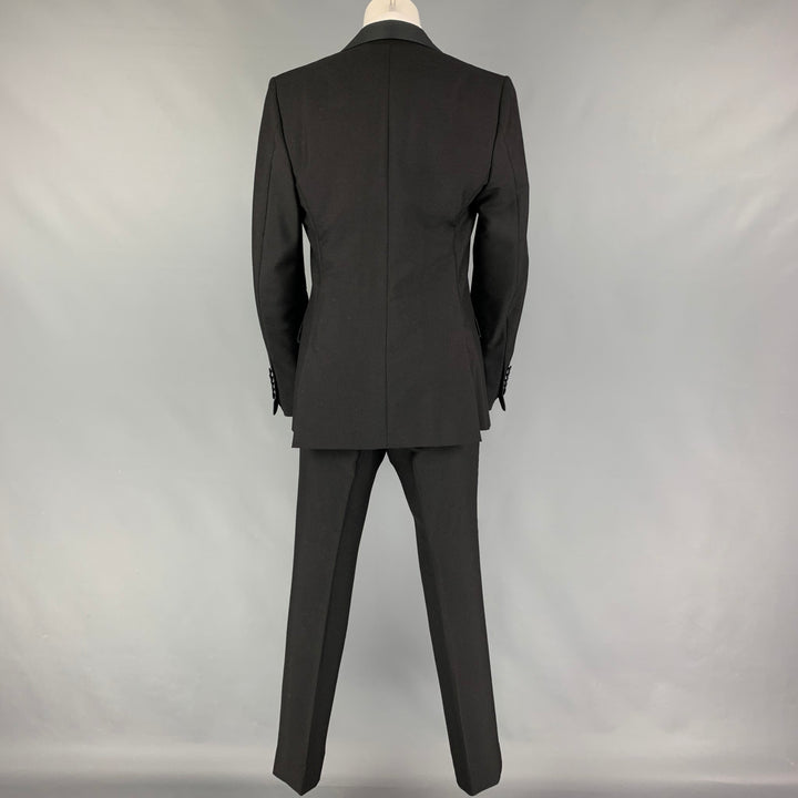 GUCCI par TOM FORD Taille 36 Costume de smoking en laine noire Mohair Notch revers