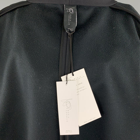 ZERO + MARIA CORNEJO Taille 4 Veste à capuche Batwing en nylon noir mélangé
