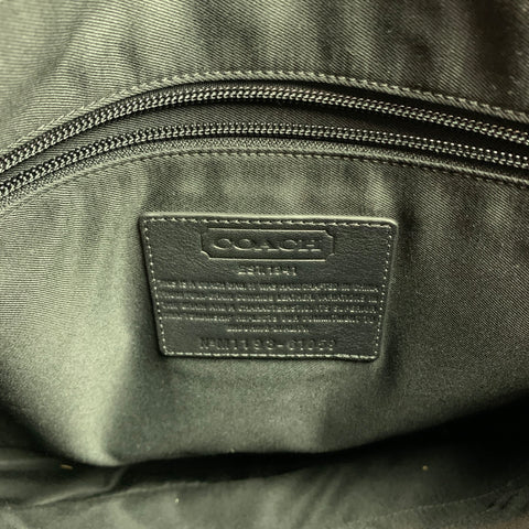 COACH Black Leather Top Handles Backpack