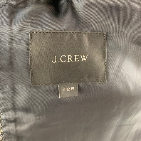 J.CREW Taille de poitrine 42 Manteau de sport à simple boutonnage en laine mélangée grise