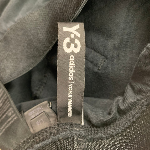 Y-3 Size L Black White Cotton Sweat Pants