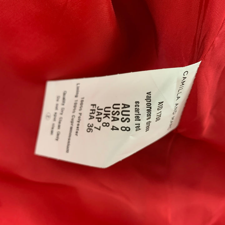 CAMILA AND MARC Vestido por encima de la rodilla de poliéster rojo talla 4