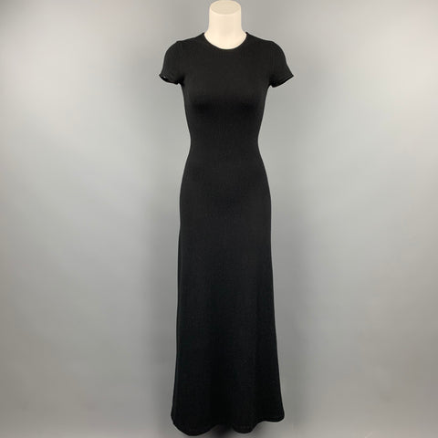 RALPH LAUREN Black Label Taille XS Robe longue en cachemire tricoté noir