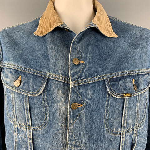 LEE Size XL Blue Beige Denim Jacket