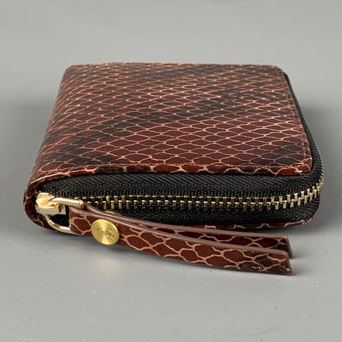 SCOTCH AND SODA  Burgundy Brown Faux Snake Leather Wallet