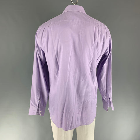 TOM FORD Size XL Purple Cotton Long Sleeve Shirt