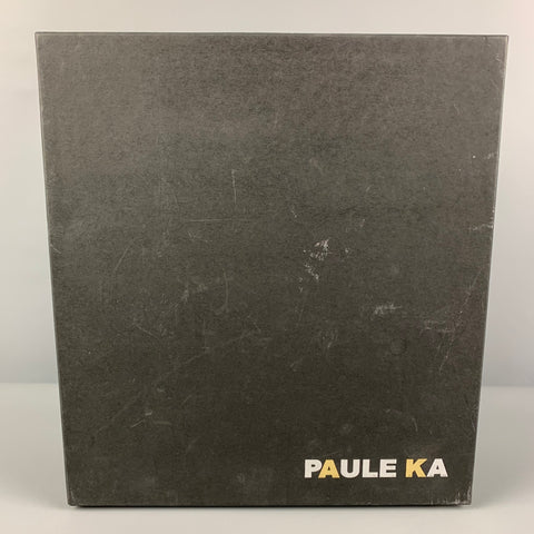 PAUL KA Sandalias de cuña de charol de cuero rojo beige talla 8
