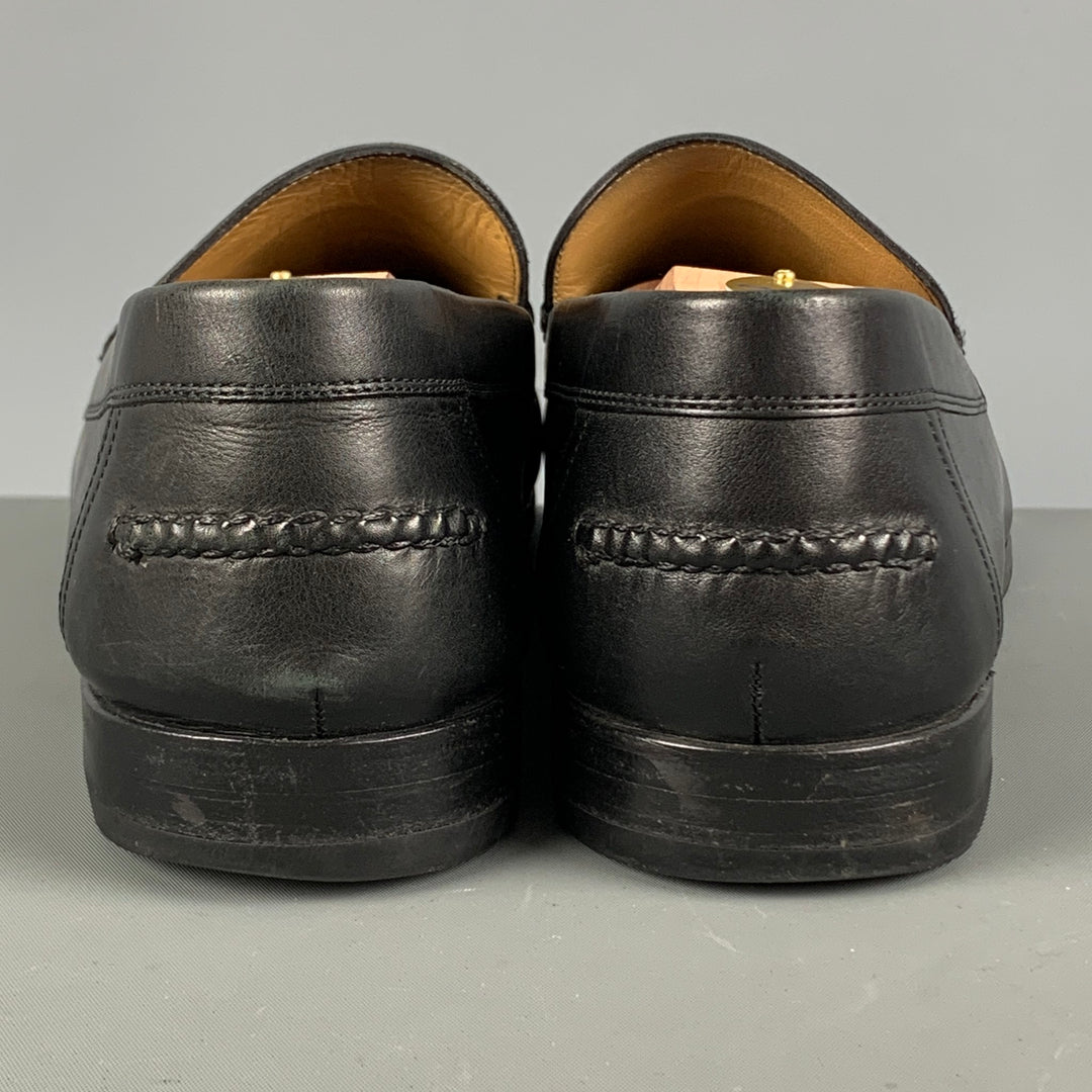 Hermes Black Leather Men Loafers Shoe 