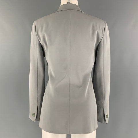 EMPORIO ARMANI Size 2 Grey Mint Polyester Blend Jacket