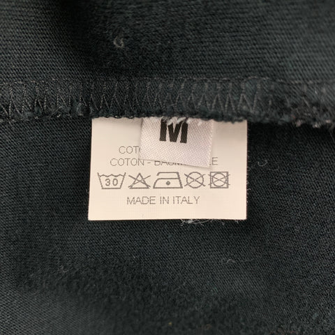 WALTER VAN BEIRENDONCK Size M Black Graphic Cotton Crew-Neck T-shirt