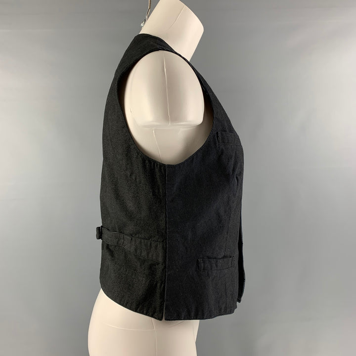 RRL by RALPH LAUREN Taille 2 Gilet à fines rayures en coton indigo