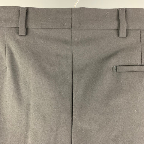 PRADA Size 30 Black Solid Wool Zip Fly Dress Pants