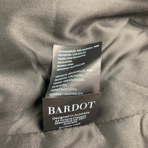 BARDOT Size XS Black Boucle Textured  Cotton Blend Peak Lapel Jacket