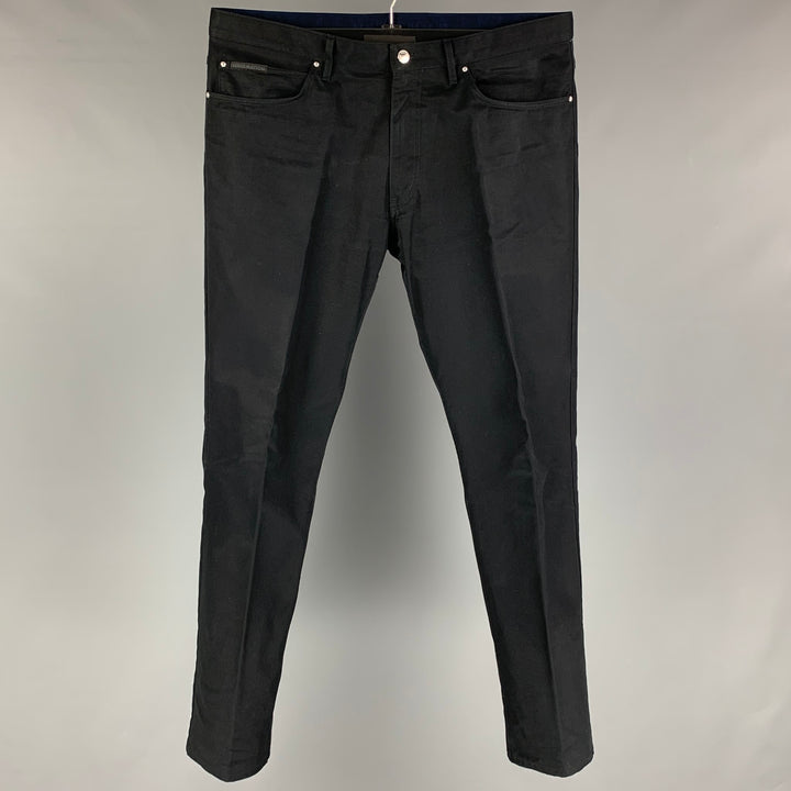 LOUIS VUITTON Taille 36 Pantalon habillé coupe jean en coton noir