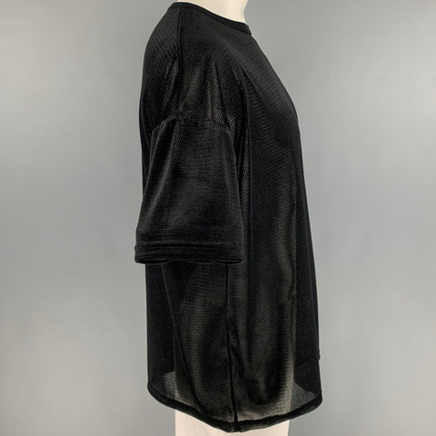 SASQUATCHfabrix Size XL Black Mesh Polyester Short Sleeve T-shirt