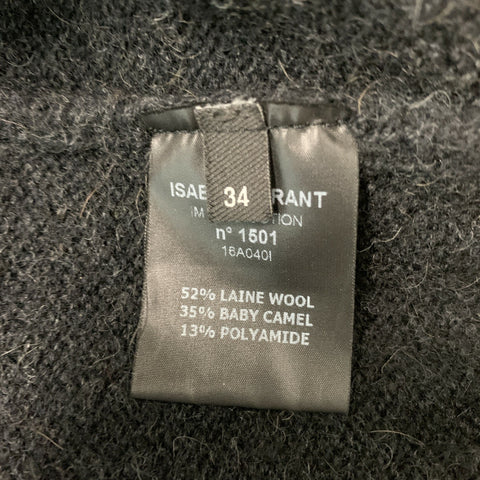 ISABEL MARANT Size 2 Charcoal Wool Blend Heather Sweater
