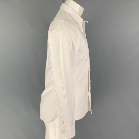 LEVI'S Size M White Cotton Button Up Long Sleeve Shirt