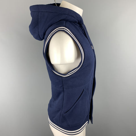 POLO by RALPH LAUREN Size S Navy Quilted Cotton Hooded Vest