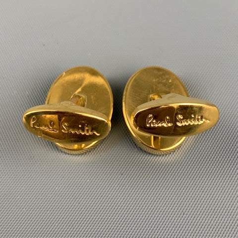 PAUL SMITH Gold Grey Skull Cuff Links