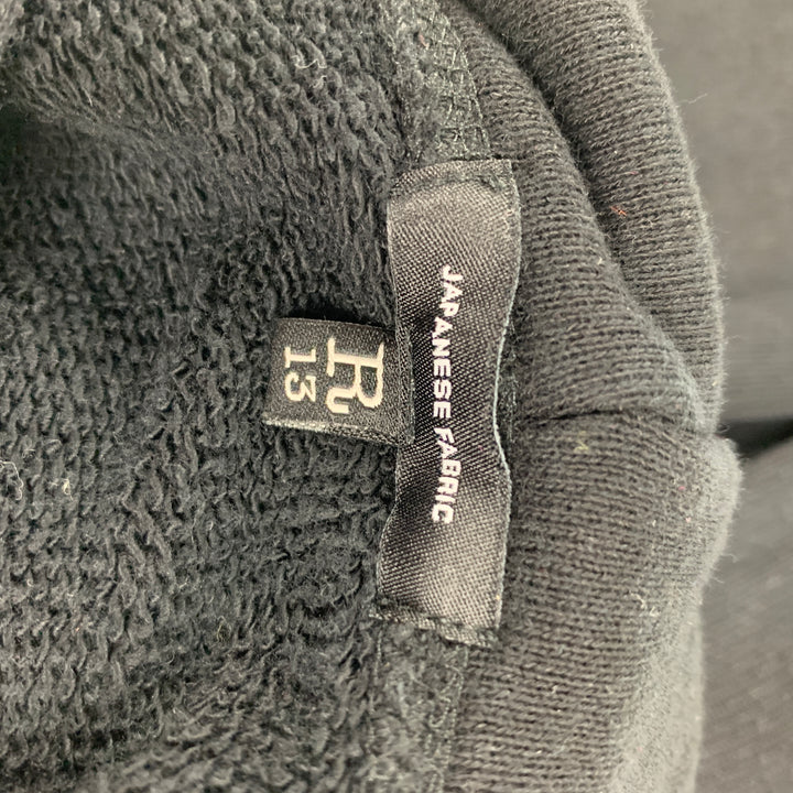 R13 Size S Black Pink Graphic Cotton Lyocell Oversized Sweatshirt