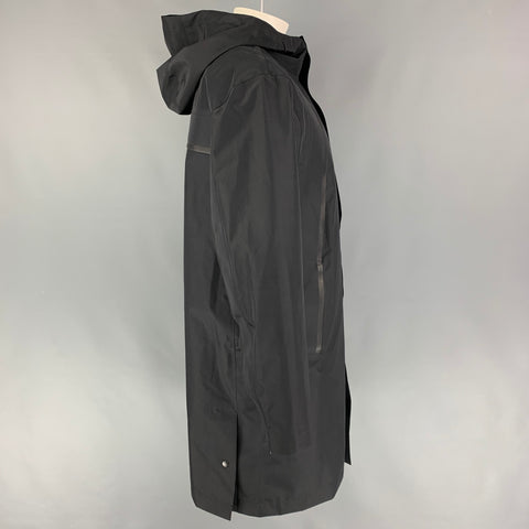 3.1 PHILLIP LIM Black Polyester Nylon Hooded Raincoat