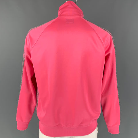 NEEDLES Size L Pink Silver Polyester Zip Up Track Jacket