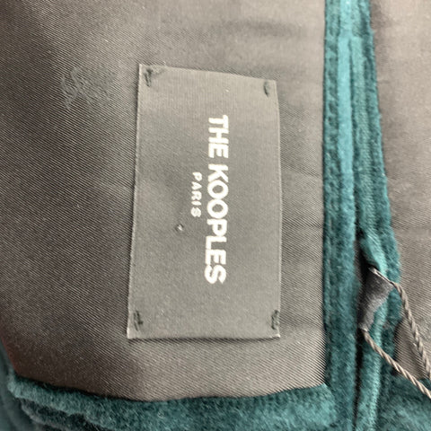 THE KOOPLES Size L Forest Green Cotton Corduroy Notch Lapel Coat