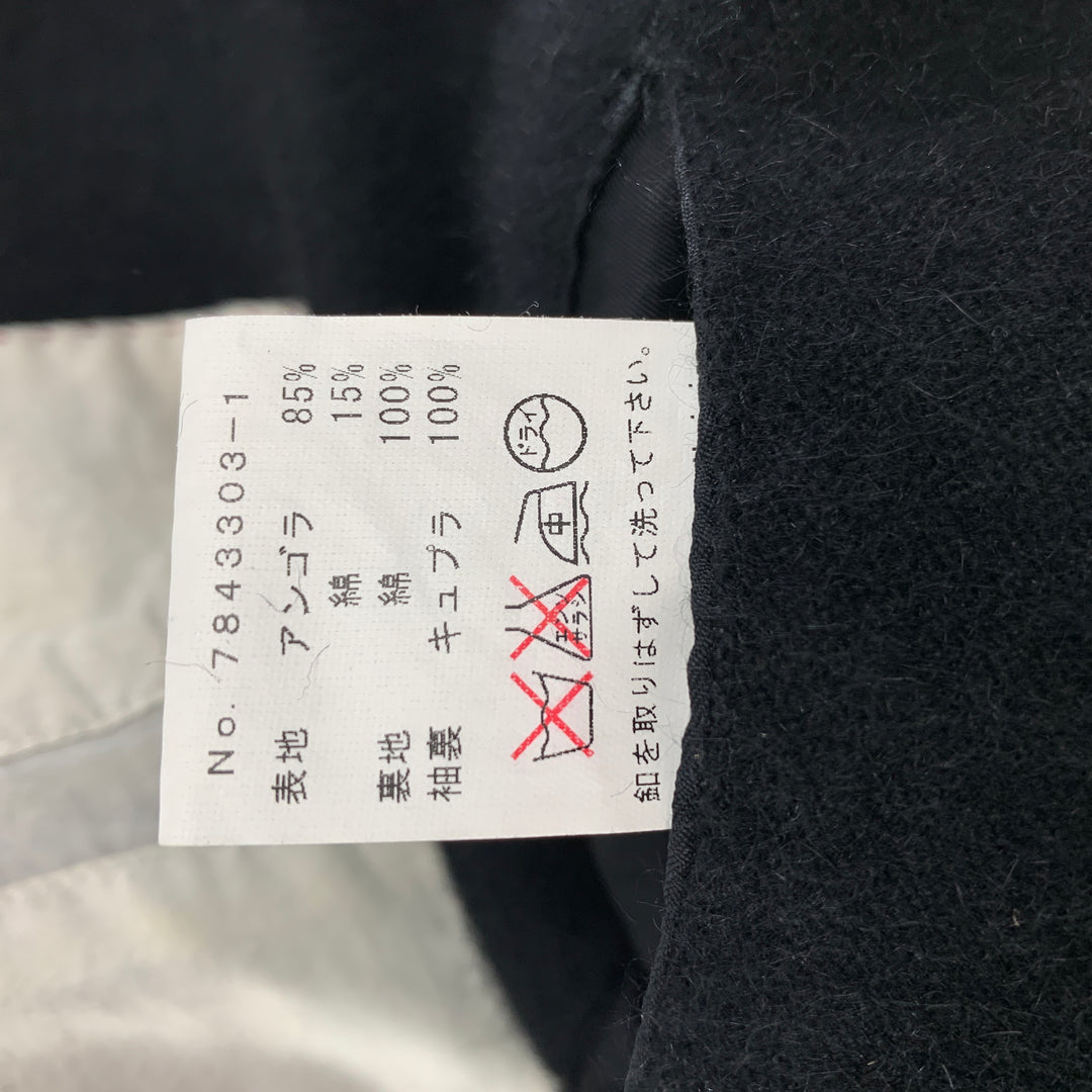 KIMINORI MORISHITA Size 42 Black Angora Notch Lapel Sport Coat