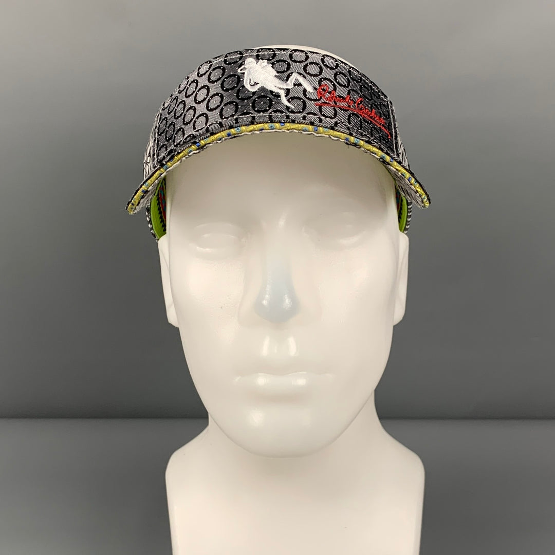 ROBERT GRAHAM Grey Black Circles Silk Hat