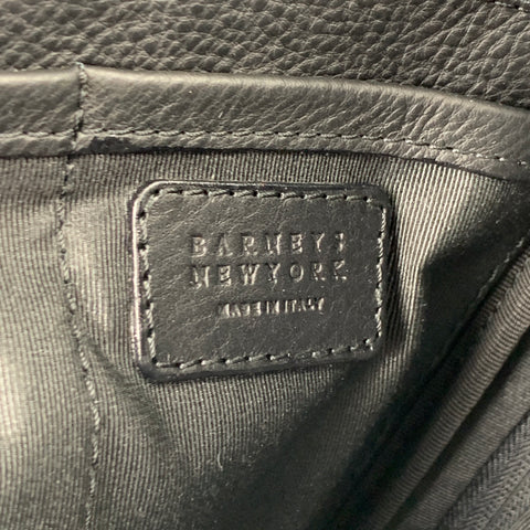 BARNEY'S NEW YORK Size One Size Black Pebble Grain Leather Crossbody Bag