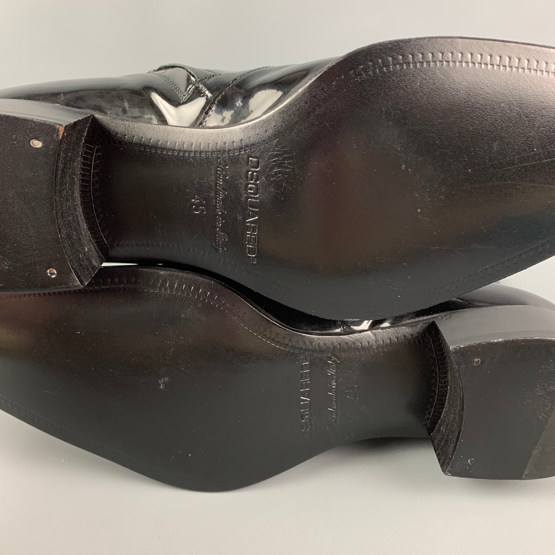 DSQUARED2 Talla 12 Botines negros con cremallera lateral