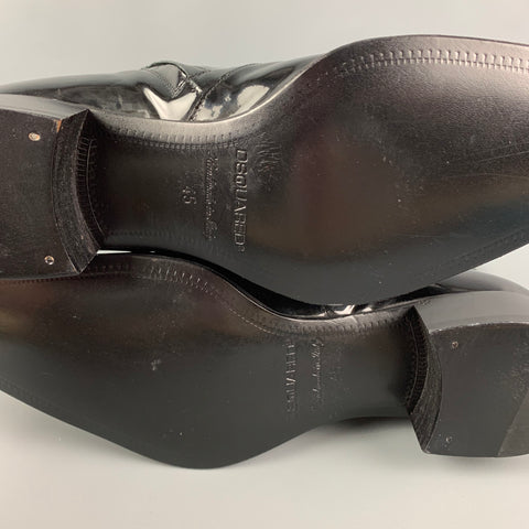 DSQUARED2 Size 12 Black Side Zipper Ankle Boots