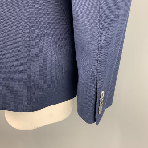 PAUL SMITH Taille de poitrine 44 Manteau de sport tissé en coton / élasthanne à revers cranté