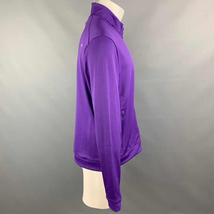 KJUS Size M Purple Polyester Zip Up Diamond Fleece Jacket